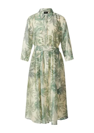 s.Oliver BLACK LABEL - Kleid creme/grün/mehrfarbig - Gr. - 36