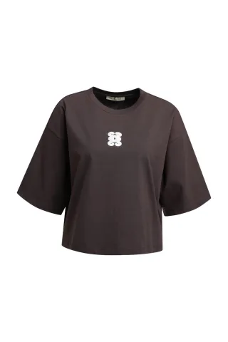 Smith&Soul - Boxy Cropped T-Shirt Anagram - Gr. - XL