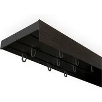 SN DECO GROUP Gardinenschiene Vorhangschiene SH (1) mit Blende 5 cm, 3-läufig, Fixmaß, mit Bohren, verschraubt, Kunststoff
