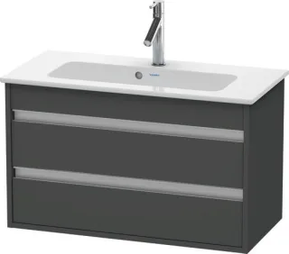 Duravit Ketho Waschtischunterbau wandhängend Graphit Matt 800x385x480 mm - KT645304949 KT645304949