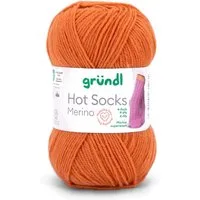 Gründl Hot Socks Merino Sockenwolle 4fädig einfarbig Häkelwolle, 210,00 m (50g Sockengarn 4fach uni, Strumpfwolle 4-fädig / 4-fach mit Merinowolle), 75% Wolle, 25% Polymaid