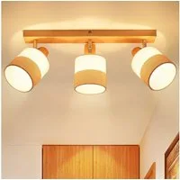 Nettlife Deckenstrahler Wohnzimmer Holz 1/2/3/4 Flammig E14 Vintage Deckenleuchte Deckenspot, LED wechselbar, perfekt für Flur, Wohnzimmer, Schlafzimmer, Esszimmer
