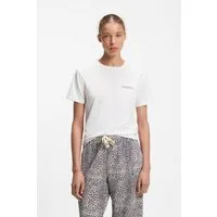 HUGO Pyjamaoberteil aus Stretch-Jersey mit Logo-Artwork, Rundhals, regular fit