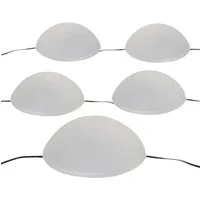 Coen Bakker LED Solarleuchte, LED, warmweiß, Halbkugeln weiß gefrostet 5 Stück warmweiß