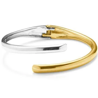 Wasserfester Armreif mit Scharnierverschluss für Damen, Damen, size: regular, Sonstige, Messing, by Lands' End