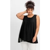 Sheego Shirttop Longtop Ärmellos