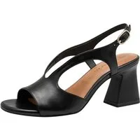 Tamaris ANTIshokk, ANTIslide aus Leder Blockabsatz Sandalette ANTIshokk