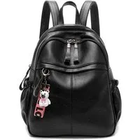 MOPUEA Rucksack Rucksack aus echtem Leder Damen modisch wasserdicht große kapazität (Damen Rucksack Leder Umhängetasche, Multifunktionaler Damen Rucksack, für Arbeit, Uni, Freizeit, Reisen), Wasserdicht weich große Kapazität, mehrere Taschen, verstel