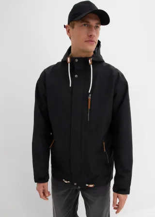 bonprix Wasserdichte Funktions-Jacke, schwarz, Gr.50, moderne Herren-Jacke mit Funktion