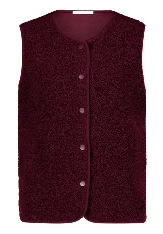 Betty & Co - Plüschweste Fall Burgundy - Gr. - 38