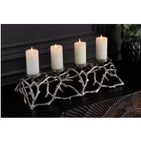 riess-ambiente Kerzenhalter ABSTRACT 60cm silber (Einzelartikel, 1 St), Wohnzimmer · Metall · Dekoration · Modern Design