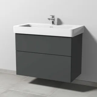 Sanipa 3way Waschtischunterbau zu Laufen Pro S Waschtisch mit 2 Auszügen, Anthrazit-Matt SM76922