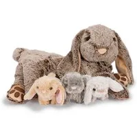 NOXXIEZ Kuscheltier Hasen-Mama mit Babys Kuscheltier Noxxiez Kaninchen Stofftier