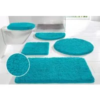 OTTO home Badematte Sanremo Standard, Badvorleger, Badezimmer Teppich, sehr weich, Höhe 30 mm, rutschhemmend beschichtet, schnell trocknend, fußbodenheizungsgeeignet, Polyester, rund, Badteppich, unifarben, rechteckig, rund & als 3-tlg. Set erhältlic