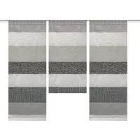 HOME WOHNIDEEN Scheibengardine Mini Flächenvorhang 055993-0301, Stangendurchzug, halbtransparent, inkl. Beschwerungsstäbe