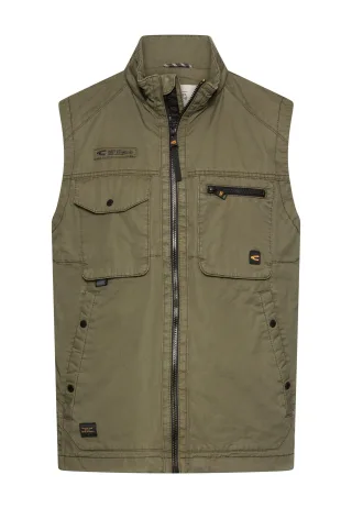 camel active - Outdoor Weste mit Innentaschen deep olive - Gr. - L