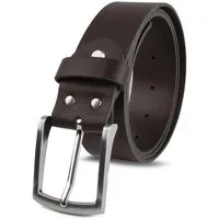 Frentree Ledergürtel aus 100% Echtleder, MADE IN GERMANY 3,8 cm breiter Gürtel aus Leder, kürzbar, Schwarz