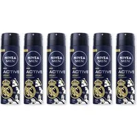 Nivea Men Deo-Spray Active Sport Limited Edition Deo Spray 6 x 150 ml, 6-tlg., Angereichert mit Black Carbon