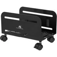 Maclean Halterung MC-851 PC Ständer mit Rollen universal CPU Halter bis 10 kg, (verstellbar, mobiler Computer Rollwagen)