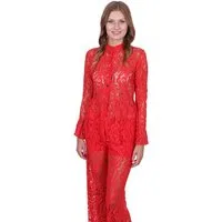 Sarcia.eu Blusentop John Zack Rote Bluse aus Spitze L