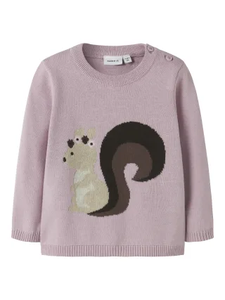 NAME IT - NBFSOURCE LS KNIT keepsake lilac - Gr. - 68