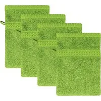 TRENDBUY24 Waschhandschuh Waschhandschuh 16x21 cm Frottee Baumwolle 4er, (4-St), Besonders saug- und strapazierfähig