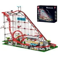 Mould King 11014 Achterbahn mit Looping Klemmbausteine Konstruktions-Spielset, (3646 St)