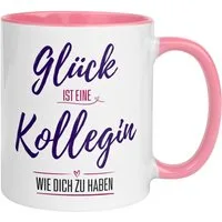 Momentals Tasse Glück ist eine Kollegin wie Dich zu haben – Geschenk Arbeitskollegin, Gratis Versand · Links-&Rechtshänder · Spülmaschinenfest