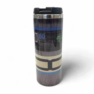 Thermobecher "CFK Atemluftflasche" | 350 ml Füllvolumen | für heiße und kalte Getränke | verschließbare Trinköffnung | auslaufsicher | tolles Geschenk