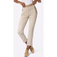 creation L Jerseyhose Jacquard-Hose komfortabel