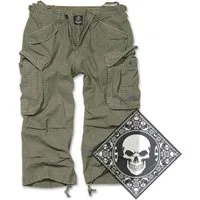 Brandit Cargoshorts Cargo Shorts kurze Hose Industry 3/4 lang mit UD Bandana