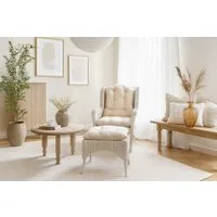 moebel-direkt-online Ohrensessel Samuel (Spar-Set, Sessel mit Hocker, inklusive 3tlg. Kissenset)