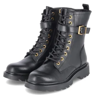 Tamaris Bikerboots - Gr. 36 - Schwarz - Synthetik