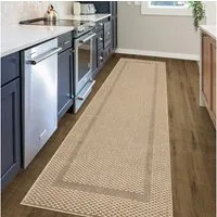 OTTO home Teppich Venedig Bordüre auch als Läufer erhältlich, rechteckig, Höhe: 3 mm, In- und Outdoor geeignet, Sisal-Optik, Wetterfest & UV-beständig