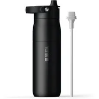 BRITA Trinkflasche BRITA LARQ Essential Trinkflasche (680ml) mit Strohhalm, Edelstahl Wasserflasche mit doppelwandiger Isolation - hält 24h kalt