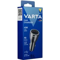 VARTA 45 Watt Output 1x USB-A / 1x USB-C PD Autobatterie-Ladegerät