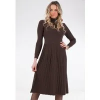 YC Fashion & Style Midikleid tailliert mit ausgestelltem Rock – elegant und bequem in Unifarbe