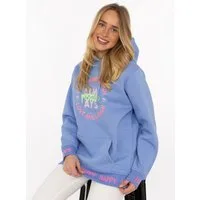 Zwillingsherz Hoodie "Always Positive" Kapuze, Stickerei, Fronttasche, Bündchen-Schriftzug, Langarm