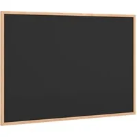 vidaXL Pinnwand Kreidetafel mit Rahmen aus massivem Kiefernholz Schwarz 80 x 55 cm