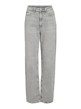VILA - VIKELLY JAF HW STRAIGHT JEANS-NOOS Light Grey Denim - Gr. - 32