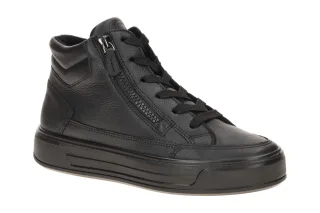 ara 12-23008 01 Canberra 3.0 Damenschuhe Plateau-Sneaker Schwarz - Glattleder...