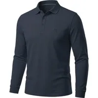 normani Langarmshirt Herren Langarm Poloshirt Lyroe Basic Polo Longsleeve Shirt für Männer