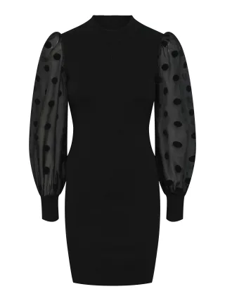 Y.A.S - YASDOTME LS KNIT DRESS S. NOOS Black - Gr. - S