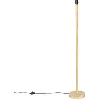 Qazqa Stehlampe Mels, ohne Leuchtmittel, Warmweiß, QAZQA Stehlampe, e27, Naturel, Holz, Landhaus