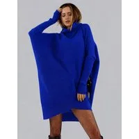 YC Fashion & Style Longpullover „Made in Italy – Oversize-Strickpullover mit Rollkragen“ (1-tlg) in Unifarbe, mit überschnittenen Schultern