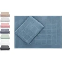 Betz Badematte 2 Stück Badvorleger Berlin Größe 50x70 cm, 100% Baumwolle, beidseitig nutzbar, Baumwolle, Badematte Badteppich Duschvorlage