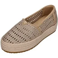 TOMS VALENCIA Espadrille Champagne Metallic Basket Weave