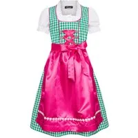Ramona Lippert Dirndl Mia kariert grün pink Kinderdirndl für Mädchen mit Bluse