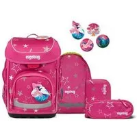 ergobag Schulranzen cubo Set (5-tlg., 5-teiliges Set), größenverstellbares Rückensystem
