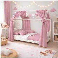 Baby-Delux Betthimmel Baby Betthimmel Kinderbett (2-tlg), Betthimmel Musselin Hausbett Baumwolle Deko